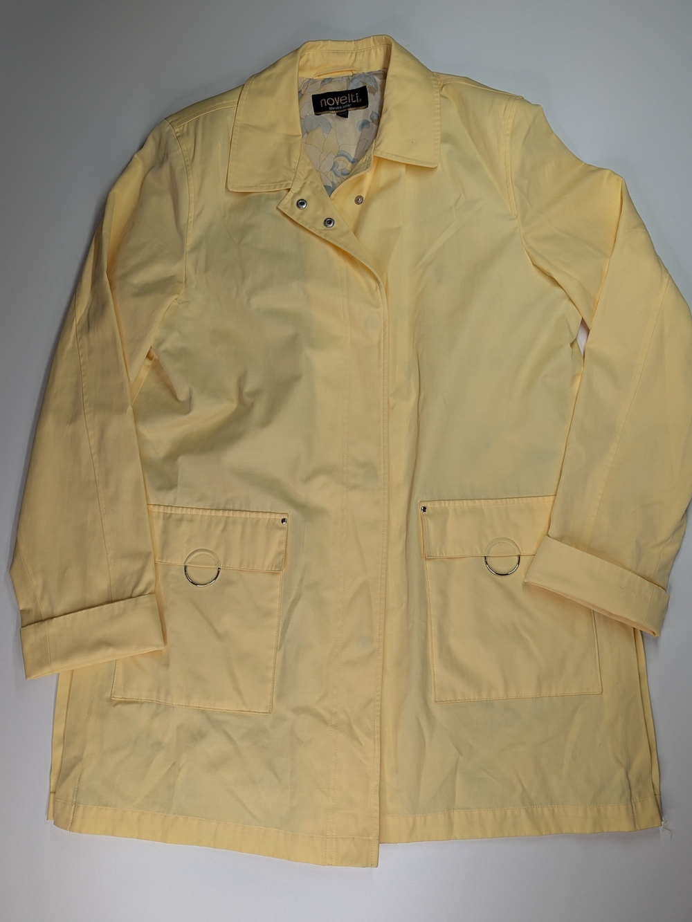 Women's Junior Light Yellow Spring Trench Coat